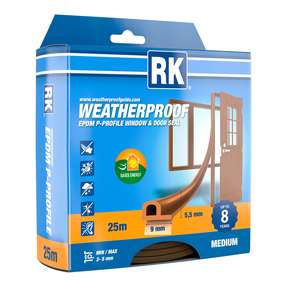 Weatherproof EPDM, P-profile Medium